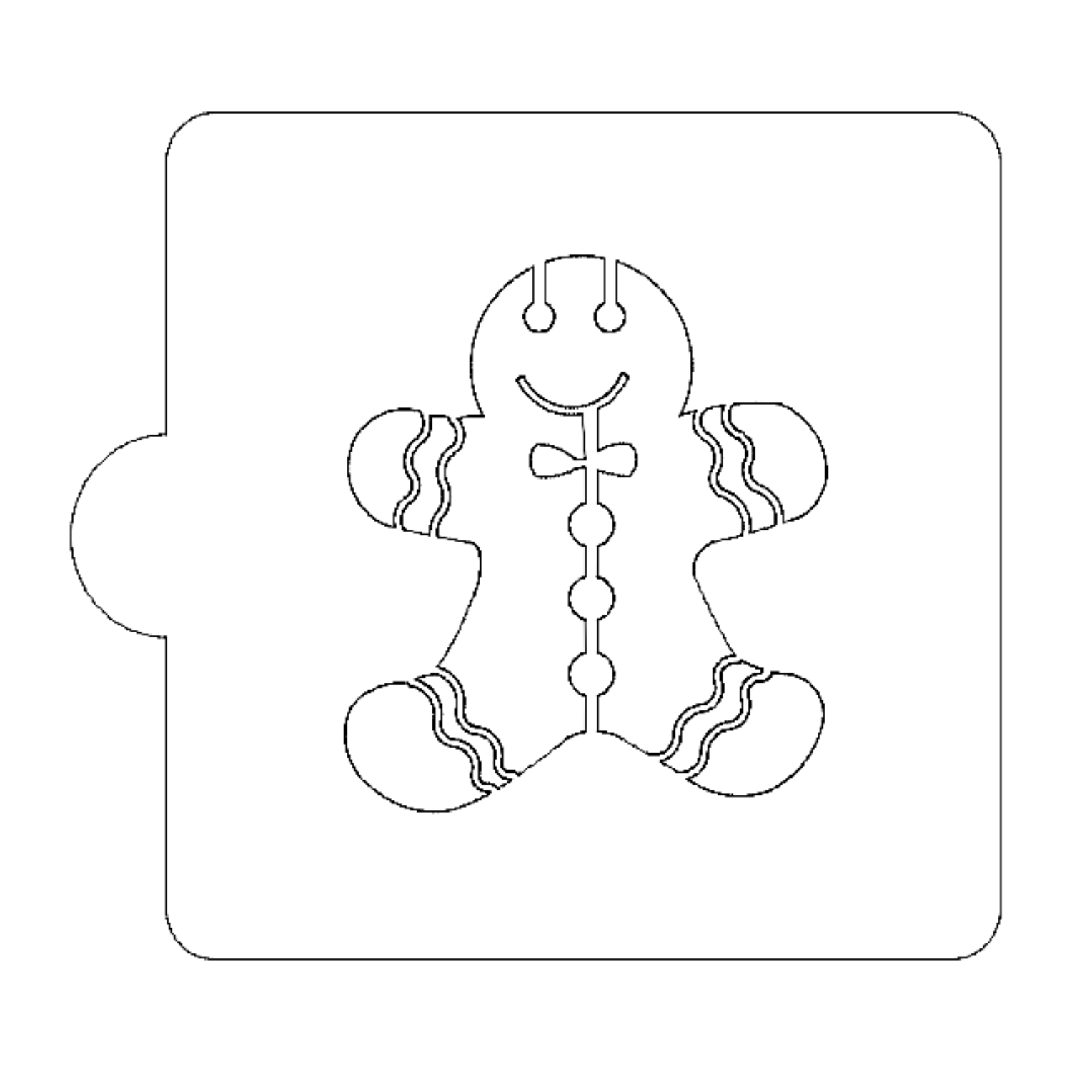 Gingerbread Boy Detailed Stencil for Cookies or Cakes USA Made LS3213 - $3.99
