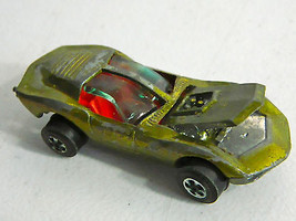 1960&#39;S Johnny Lightning Topper Olive Green Custom Mako Shark Car W Redlines - £12.41 GBP