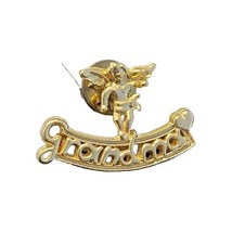 Grandma  Pin Angel Design Gold Tone Vintage - $41.77 MXN