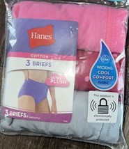 Hanes ~ Women&#39;s Brief Underwear Panties 3-Pair 100% Cotton ~ 9/2XL - $14.84