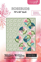Moda Moody Bloom ROSE BUDS CJP 2003 - 70&quot; x 80&quot; Quilt Pattern - £9.34 GBP
