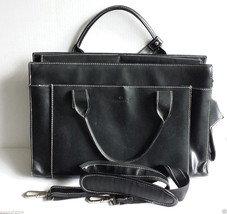 Samsonite black genuine leather women briefcase with shoulder strap  - $121.25