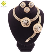 Edding african costume jewelry set dubai neckace bracelet earrings ring for women party thumb200