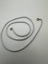 Vintage 1970s White Necklace 19” NB9 - $16.83