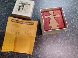 Vtg Shackman Remove The Dolls  Puzzle Box Child Adult Handcrafted Hardwood - $455.40 MXN