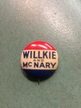 WENDELL WILLKIE McNARY pinback pin button political presidential electio... - $7.99