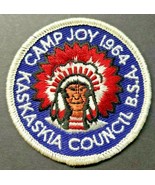 1964 B.S.A - Boy Scout of America Patch Kaskaskia Council Camp Joy 3&quot;  PB11 - £14.91 GBP