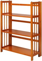 Casual Home 3-Shelf Folding Stackable Bookcase (27.5&quot; Wide)-Honey Oak - £67.78 GBP