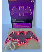 Vintage 2002 Wal-mart Halloween Meshed Rope Lightss Sculpture Bat 18” Pu... - $17.59