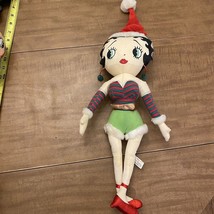 Vintage Betty Boop 18&quot; Plush Christmas Betty Boop Doll Toy Santa Hat - £6.27 GBP
