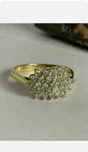 2 KT Rotondo Diamanti Finti Matrimonio Fidanzamento Ring 14k Placcato Oro Giallo - £98.47 GBP