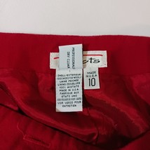 TALBOTS Women's Red Pure Wool Wrap Style Pencil Skirt Size 10 Made In USA image 6