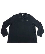 Lacoste Polo Shirt Size 8 Classic Fit Black Crocodile Long Sleeve Mens - £20.89 GBP
