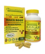 Peruvian Maca Root Capsules with Black Pepper 150 ct. from Premium Quali... - $19.98