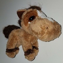 Jumbalaya Brown Horse Pony Plush Russ Berrie 4&quot; Stuffed Toy Big Head Eyes AS IS - £8.76 GBP
