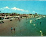Beach View Cars On Beach Daytona Florida FL 1940s UNP Unused Chrome Post... - $6.88