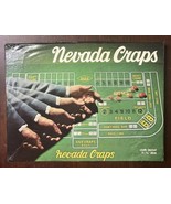 Vintage Lowe 1974 Nevada Craps Cloth Layout &amp; Dice Board Game COMPLETE - $17.42 CAD
