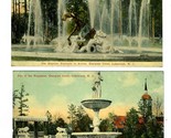 2 Georgian Court Lakewood New Jersey Postcards Neptune Fountain + Fountain  - £14.17 GBP