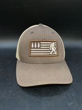 Symmetree Big Foot Sasquatch American Flag Cap Hat Baseball Patriotic Khaki - $18.55