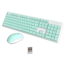 Wireless Keyboard Mouse Combo,2.4G Usb Cordless Cute Lightweight Mute Chocolate  - £41.12 GBP