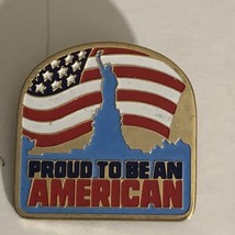 Proud To Be An American 1986 Vintage Collectible Pin J1 - £4.50 GBP