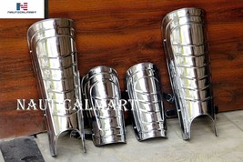 Medieval Steel Arm Guards and Leg Guards Set Vambraces Leg Greaves Armor - £122.91 GBP
