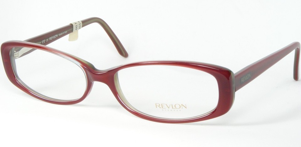 REVLON RV 014 P71 TRANSPARENT BLUE /CURRANT RED /OLIVE EYEGLASSES 51-15-... - $77.35