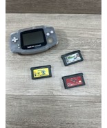 Nintendo Game Boy Advance Console &amp; 3 Games Clear Glacier- Tested - £66.17 GBP