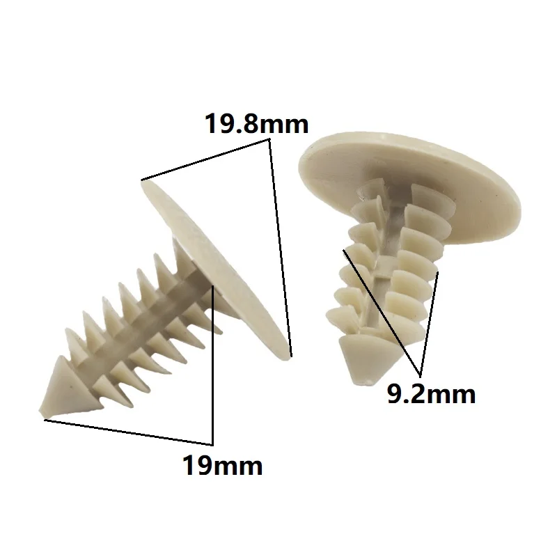 Car interior ceiling cover brown fastener retainer rivets push in 9mm hole auto - £11.45 GBP