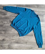 Men&#39;s Very Soft 100% Fine Cashmere V-Neck Sweater Cobalt Blue Size Large - $40.60 CAD