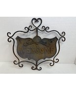 Vintage Cast Iron Victorian Style WELCOME Plaque Sign Double sided - €38,52 EUR
