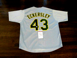 DENNIS ECKERSLEY OAKLAND A&#39;S PITCHER HOF SIGNED AUTO A&#39;S AWAY JERSEY JSA... - $197.99