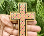 1 pièce pendentif croix en bois, serrurier en bois Jésus-Christ fait mai... - $15.81