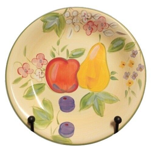 Primary image for Gibson Designs FRUIT GROVE 4-Dinner Plates Apples Pears 11 1/8”D Fruit & Flowers