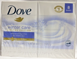 8 Dove Winter Care Limited Edition Moisturizing Cream Bar Soaps 3.75 oz ... - £19.71 GBP