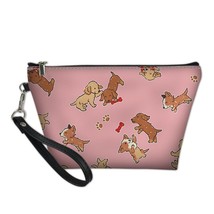 NOISYDESIGNS Funny Dog  Cosmetic Purse Mini Women Leather Beauty Pouch Travel Ba - £13.24 GBP