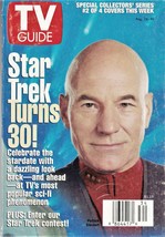 TV GUIDE (Aug. 24-30,1996) STAR TREK TURNS 30! Patrick Stewart Cover #2 ... - £5.71 GBP