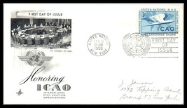 1955 United Nations Fdc Cover - The Council Of Icao O9 - £2.31 GBP