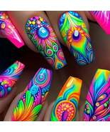 24pcs/set short medium long fake nails Spring flowers flora for St. Patr... - $127.75 MXN