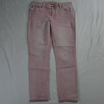 Lucky Brand 4 / 27 Lolita Capri Slim Pink Stretch Denim Womens Jeans - £11.28 GBP