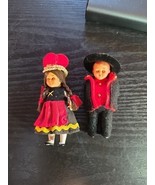 Boy &amp; Girl Vintage German Black Forest Costume Doll  Braided Hair Sleepy... - $408.34 MXN
