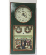 CLOCK QUARTZ WOOD BAKERY WALL CLOCK SHADOW BOX - £39.61 GBP