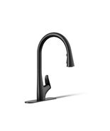 KOHLER Leto R31548-BL Matte Black Single Handle Pull-down Kitchen Faucet - $169.00