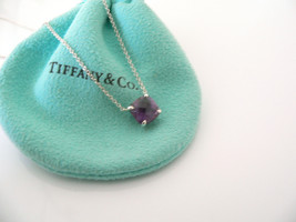 Tiffany &amp; Co Amethyst Necklace Silver Gemstone Pendant Charm Gift Love Sparklers - £598.07 GBP