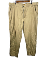 Carhartt Mens Rugged Flex Relaxed Fit Canvas Work Pants Size 40x34 Tan Khaki - £27.73 GBP