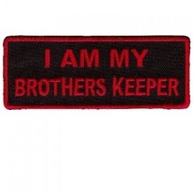 4&quot; I Am My Sisters Keeper Red On Black Embroidered Patch - £20.29 GBP