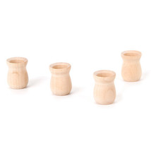 Darice Wood Turning Shapes Candle Cup 1&quot; 4 Pkg 9104 85 - £14.74 GBP