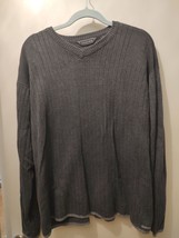 Quicksilver Mens gray v neck vintage sweater Size M - £19.25 GBP