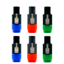 5 Core Speakon Adapter Connectors 4 Pole Plug Twist Lock 6pcs Blue,Green,Orange - £8.98 GBP