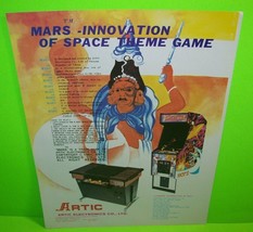 MARS Video Arcade Game Pull Out AD Promo Art 1982 Artic Electronics Space Theme - £10.43 GBP